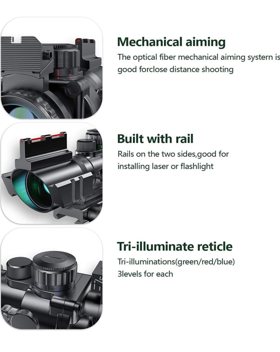 4x32 Scope with Fiber Optic Sight