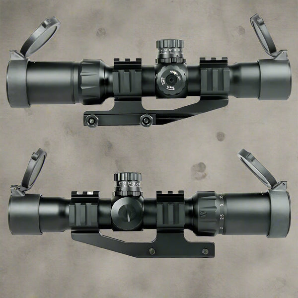 AIM SPORT 1.5-4x30 Tactical Scope Duplex Reticle w/ Cantilever Mount