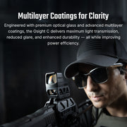 Osight C 3 MOA Dot & 32 MOA Circle MultiReticle System Red Dot Sight with Large Window and Side-Loading Battery