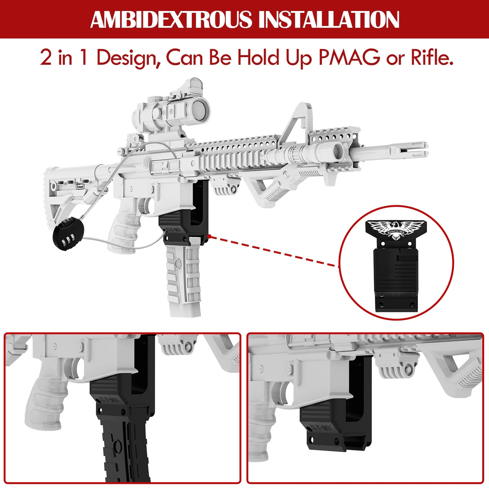 Wall Mount With Mag Storage AR's