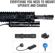 OLIGHT Odin 2000 Lumens Picatinny Rail Mounted Rechargeable Tactical Flashlight