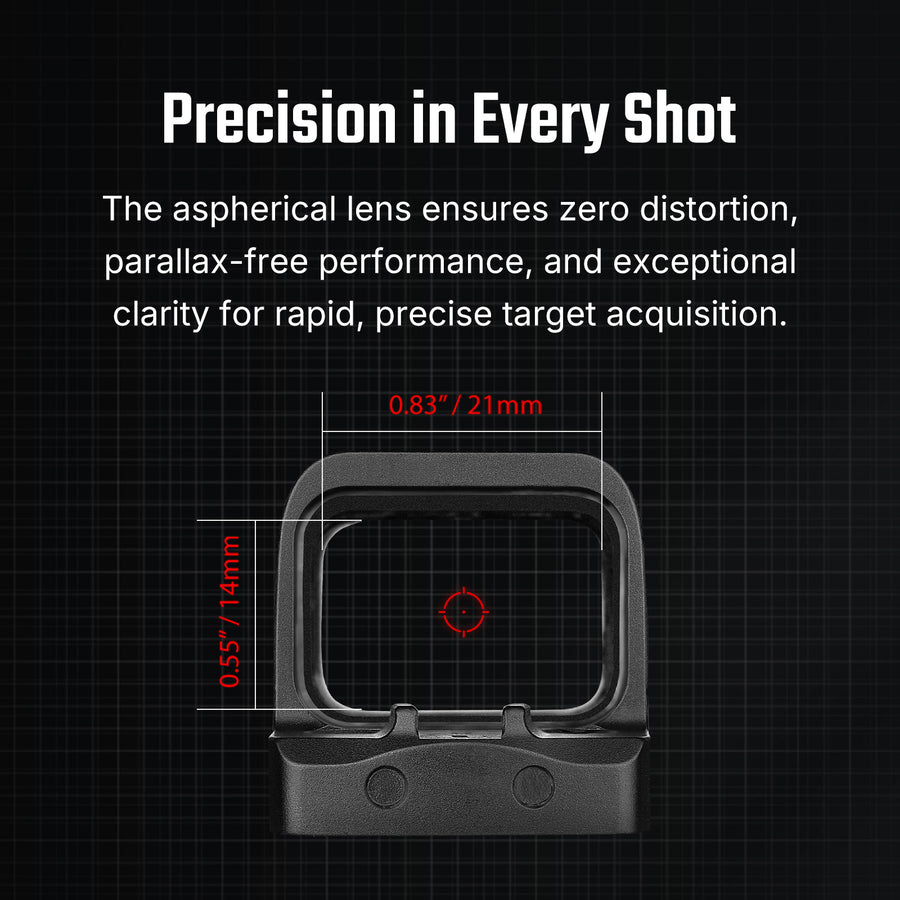 Osight SE RMSc Footprint Enclosed Red Dot Sight with Replaceable Battery