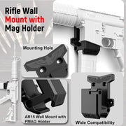 Wall Mount With Mag Holder for ARs