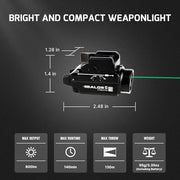 OLIGHT Baldr S 800 Lumens Compact Rail Mount Weaponlight with Green Beam and White LED Combo