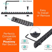 Mlok Picatinny Rail Adapters - Pack of 4