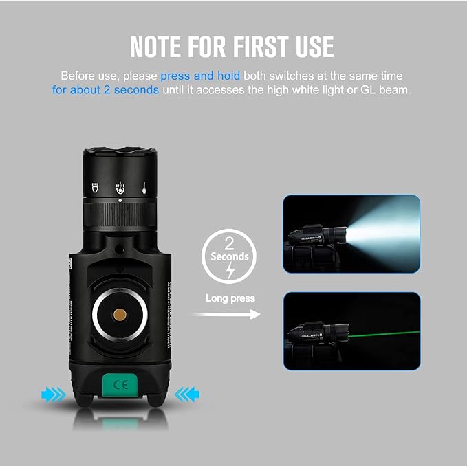 OLIGHT Baldr Pro R 1350 Lumens Magnetic USB Rechargeable Tactical Flashlight with Green Laser