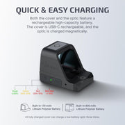 OLIGHT Osight 3 MOA Rechargeable Green Dot Open Reflex Sight with Charging Cover, Tactical Parallax-Free Sight, Picatinny Mount Compatible