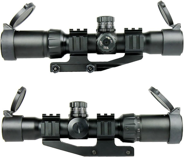 AIM SPORT 1.5-4x30 Tactical Scope Duplex Reticle w/ Cantilever Mount