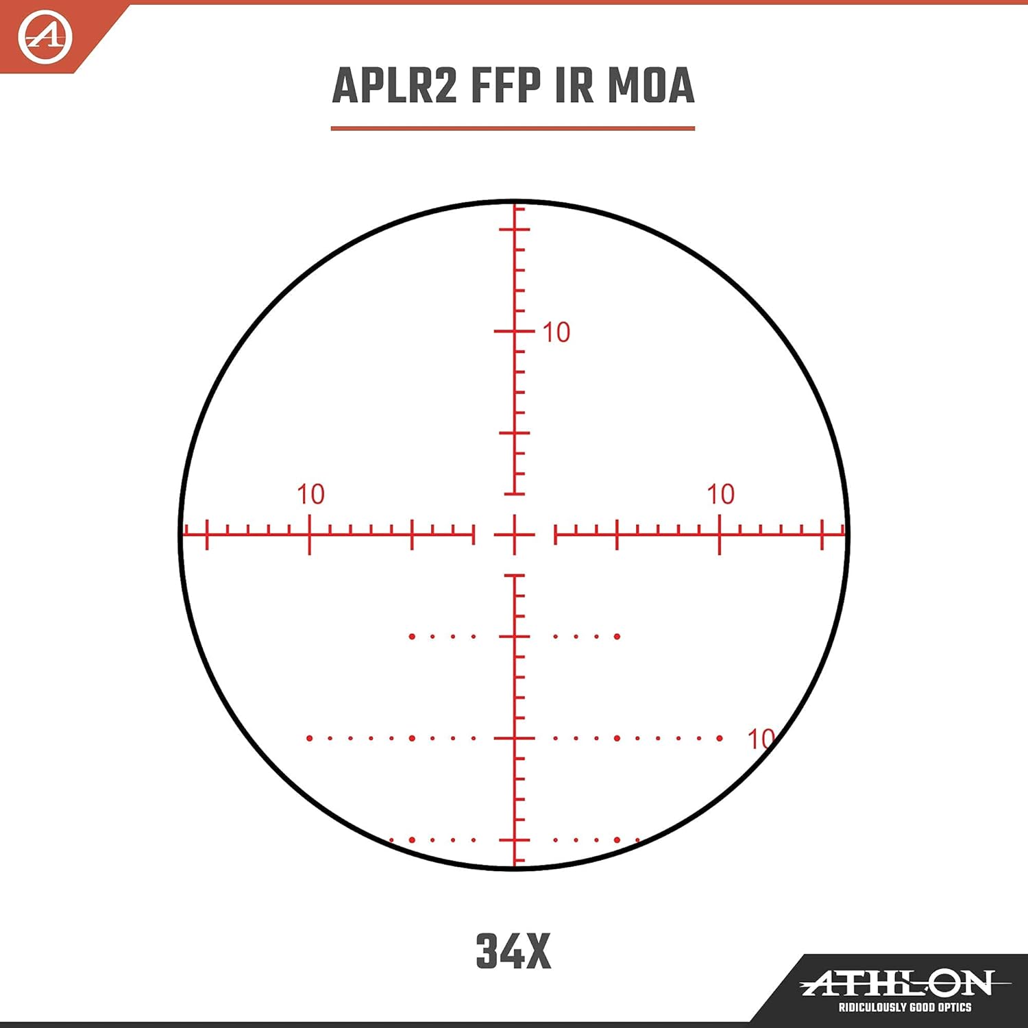 Athlon Optics Argos BTR 8-34X56 FFP IR ATMR MOA Reticle Riflescope