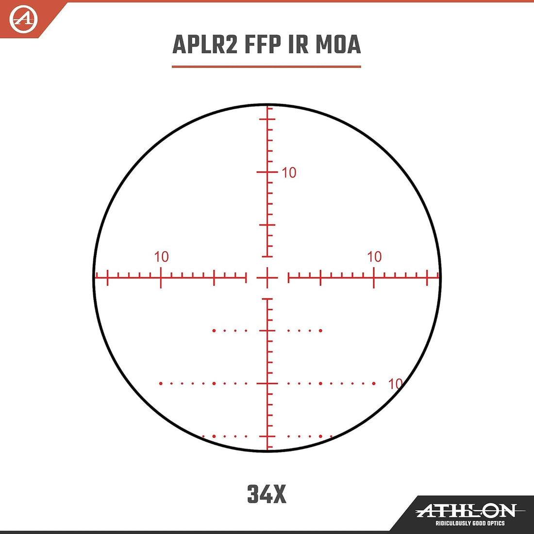 Athlon Optics Argos BTR 8-34X56 FFP IR ATMR MOA Reticle Riflescope
