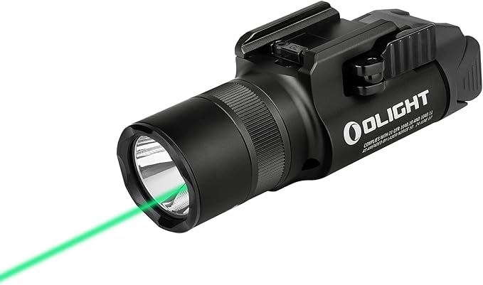 OLIGHT Baldr Pro R 1350 Lumens Magnetic USB Rechargeable Tactical Flashlight with Green Laser