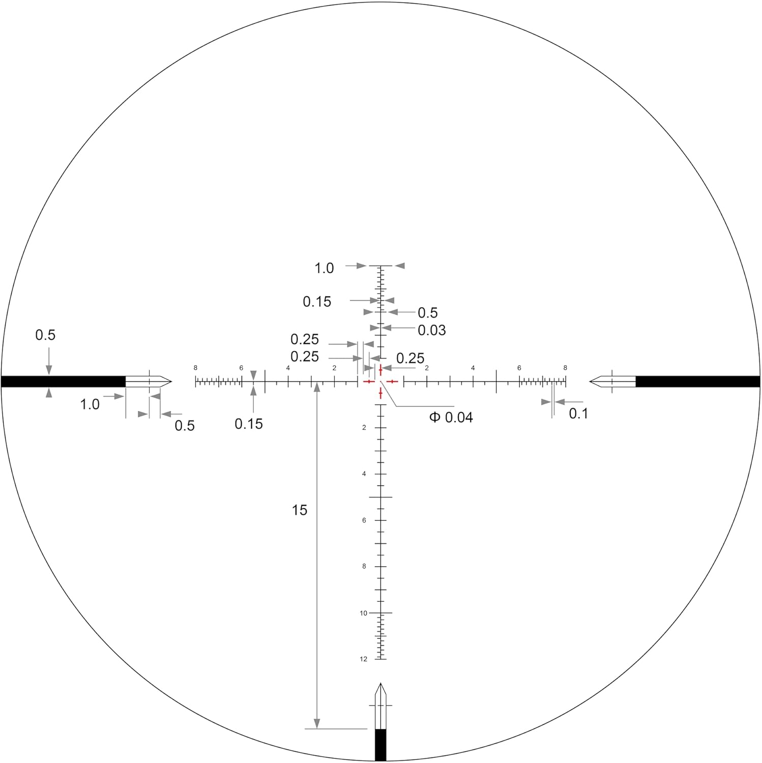 Arken Optics SH-4J 6-24X50 Rifle Scope FFP Illuminated Reticle with Zero Stop 34mm Tube
