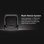 Olight Osight X Multi-Reticle 3 MOA Dot & 32 MOA Circle Open Reflex Sight