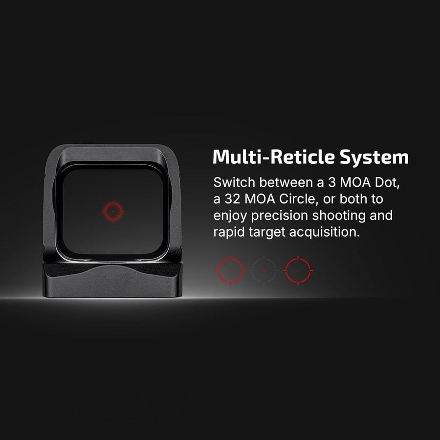 Olight Osight X Multi-Reticle 3 MOA Dot & 32 MOA Circle Open Reflex Sight