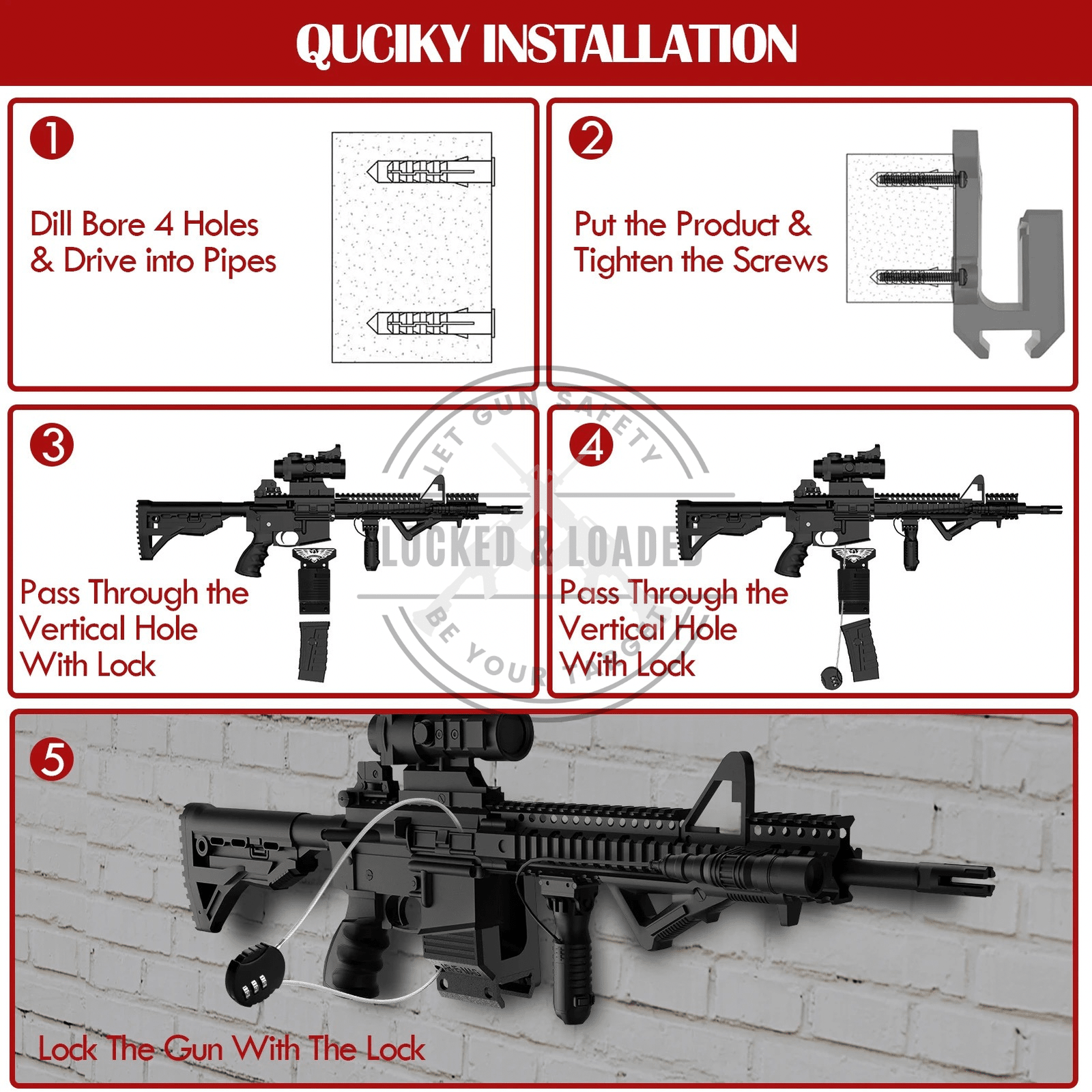 Wall Mount With Mag Storage AR's