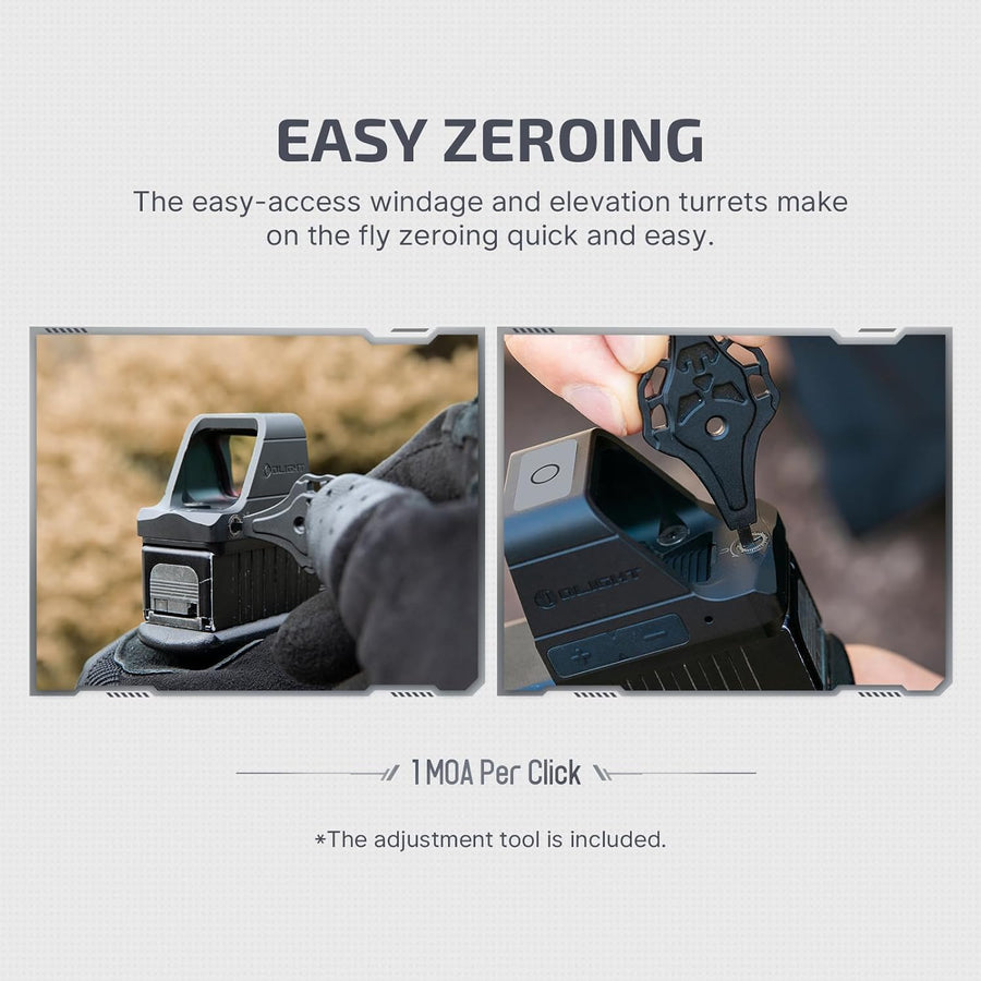 OLIGHT Osight 3 MOA Rechargeable Green Dot Open Reflex Sight with Charging Cover, Tactical Parallax-Free Sight, Picatinny Mount Compatible
