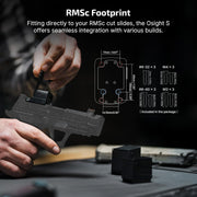 OLIGHT Osight S Multi-Reticle Micro Enclosed Sight with Charging Cover, 2 MOA Dot & 32 MOA Circle for RMSc Footprint