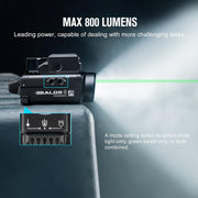OLIGHT Baldr S 800 Lumens Compact Rail Mount Weaponlight with Green Beam and White LED Combo