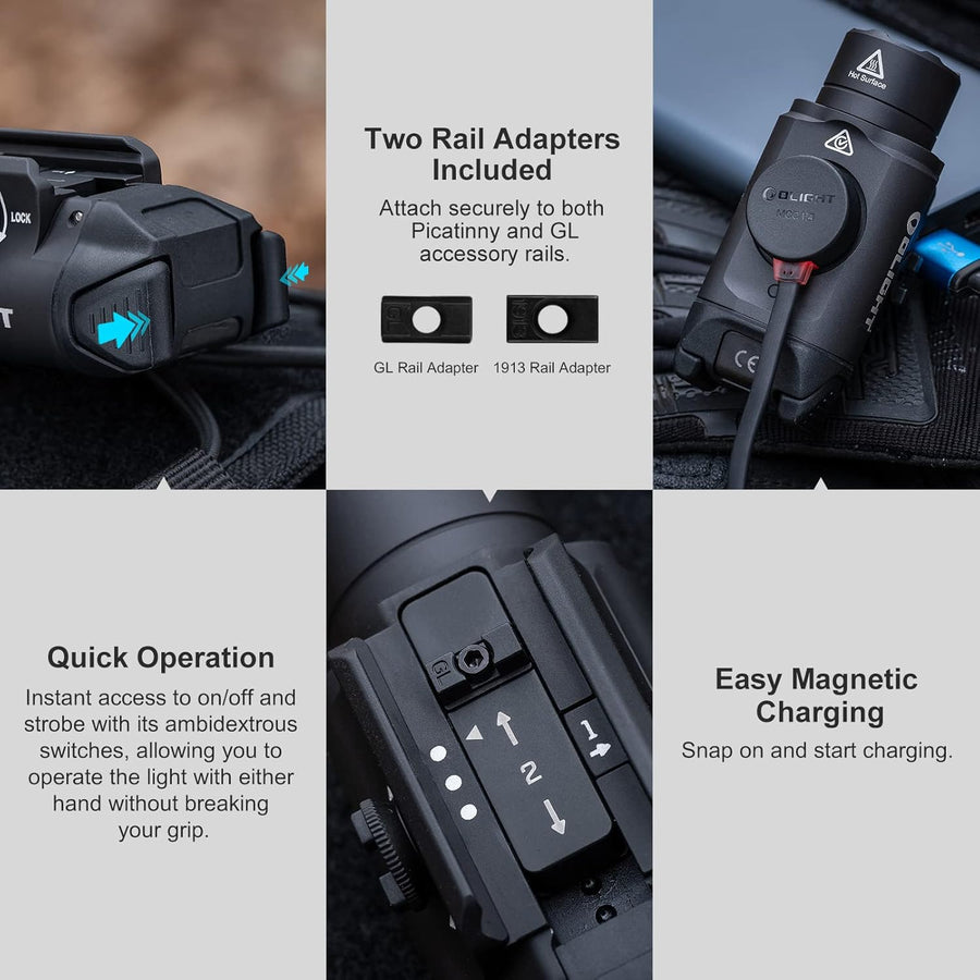 OLIGHT PL-3R Valkyrie Rechargeable Tactical Light, 1500 Lumens