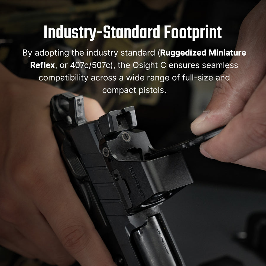 Osight C 3 MOA Dot & 32 MOA Circle MultiReticle System Red Dot Sight with Large Window and Side-Loading Battery
