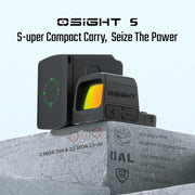 OLIGHT Osight S Multi-Reticle Micro Enclosed Sight with Charging Cover, 2 MOA Dot & 32 MOA Circle for RMSc Footprint
