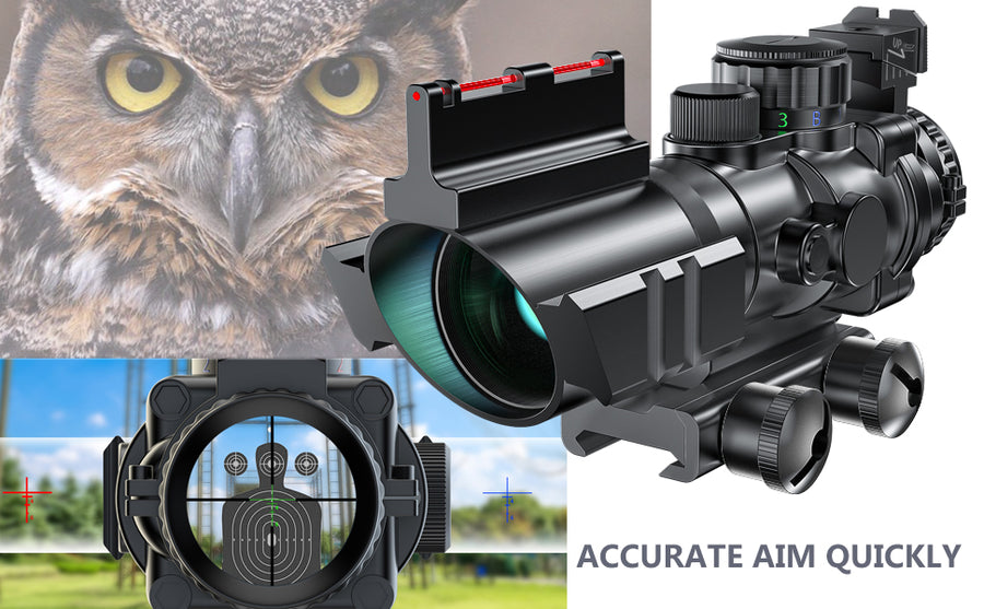 4x32 Scope with Fiber Optic Sight