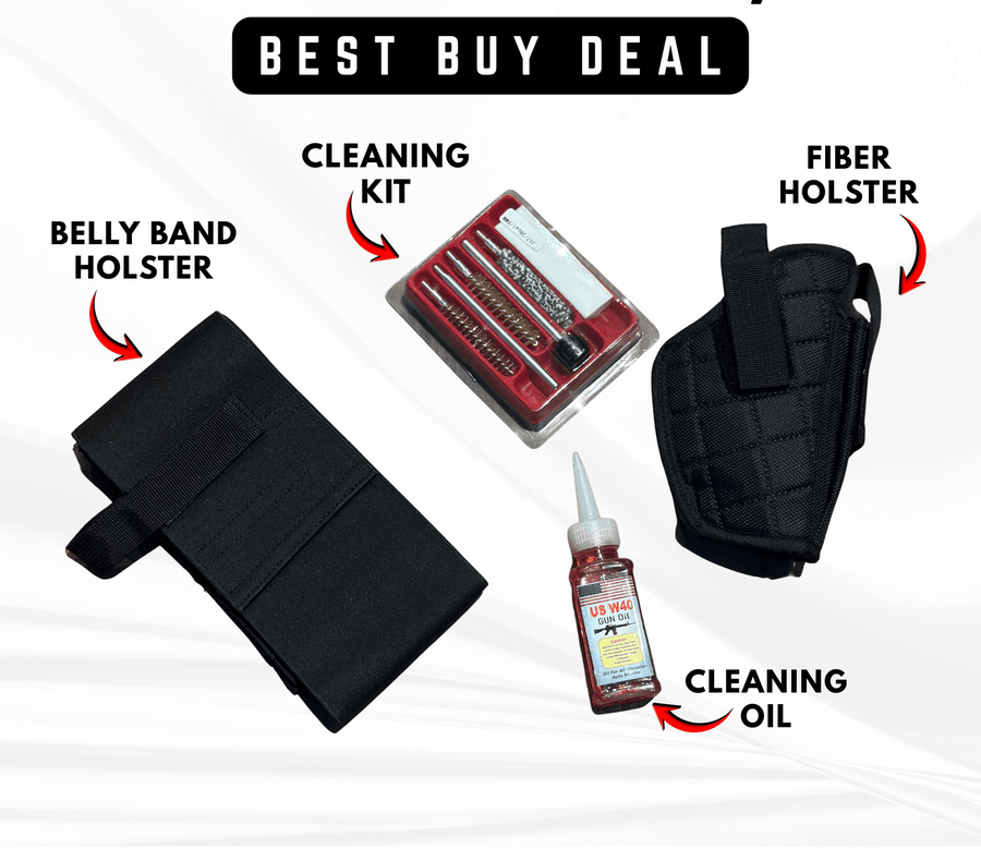 4 - IN - 1 DEAL | Belly Band - Fiber Holster - Imported Cleaning Kit - Cleaning Oil