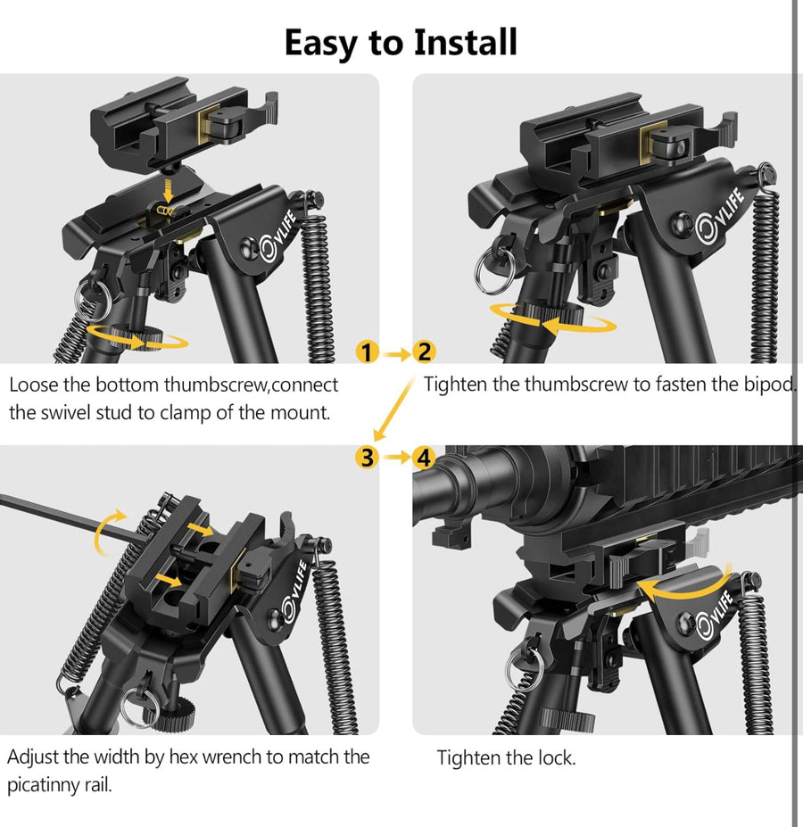 Imported Bipod with Quick Release Adapter
