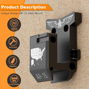 Gun Rack Wall Mount for 223/5.56 Rifle + Magazine, AR15