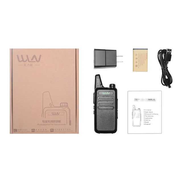 WLN KD-C1 Walkie Talkie Pair - 16CH UHF For Businesses / Hotels / Schools & Protocols