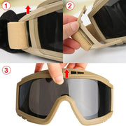 WindGuard Tactical™️ Goggles & 3 Interchangeable Lenses