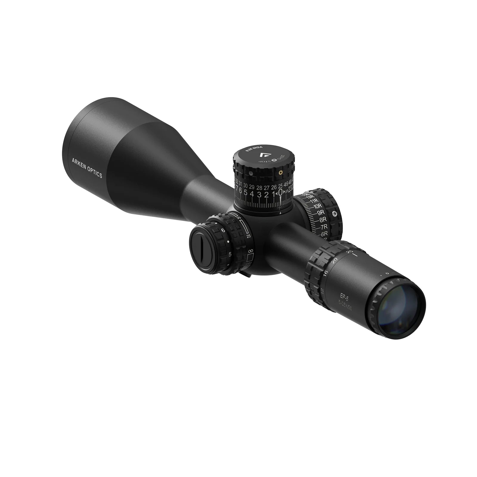 Arken Optics EP5 5-25X56 Rifle Scope FFP VPR MOA Illuminated Reticle with Zero Stop 34mm Tube