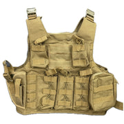 Elite Tac Combat Molle Vest - Desert