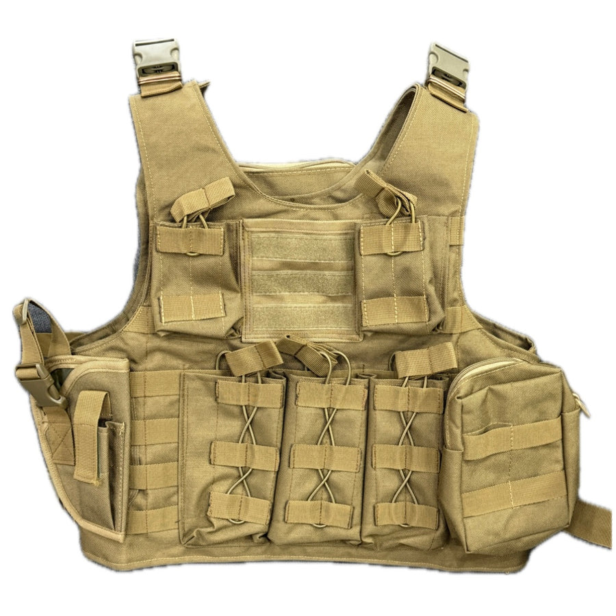 Elite Tac Combat Molle Vest - Desert