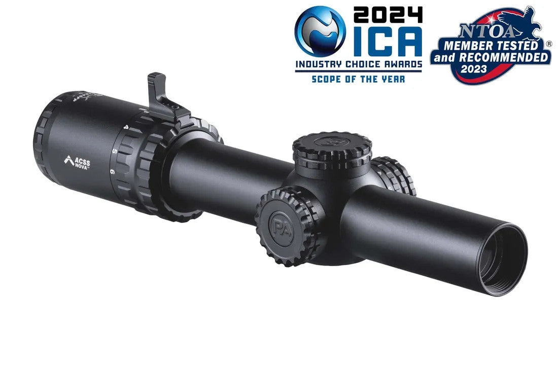 Primary Arms SLx 1-6x24mm SFP Rifle Scope Gen IV - Illuminated ACSS Nova Fiber Wire Reticle - Red Dot Bright™