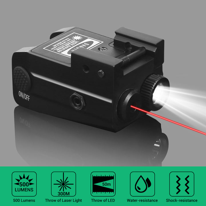 COMPACT RED LASER N FLASH COMBO - RECHARGEABLE