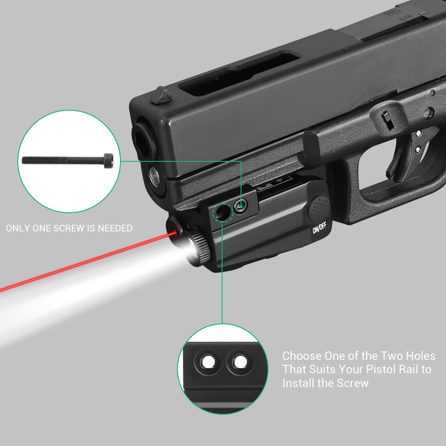 COMPACT RED LASER N FLASH COMBO - RECHARGEABLE