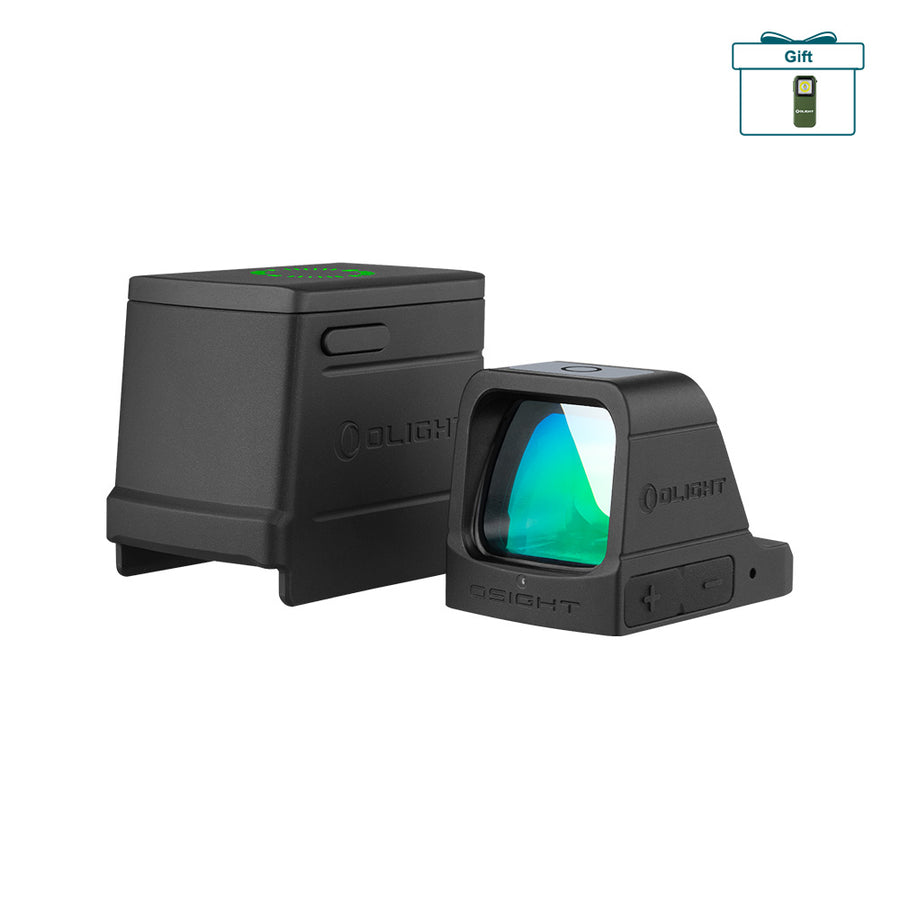 OLIGHT Osight 3 MOA Rechargeable Red Dot Open Reflex Sight with Charging Cover, Tactical Parallax-Free Sight, Picatinny Mount Compatible